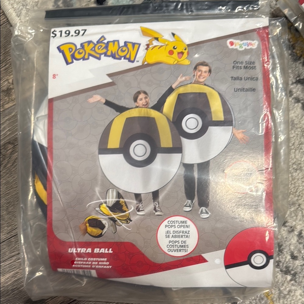 Pokemon Ultra Ball Costume - Black, Yellow, White